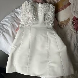 Sachin & Babi Alanna Strapless Embroidered Mini Dress